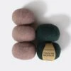 5 Pack Of Touch Me Mohair Yarn Balls -We Are Knitters Sales 05 forest green dusty pink 2