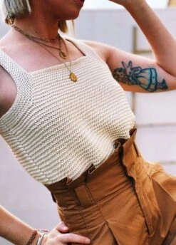 Bella Aurora Tee X @alimaravillas -We Are Knitters Sales crochet kit cotton bella aurora tee en 04