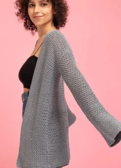 Sunburst Cardigan -We Are Knitters Sales crochet kit easy breezy bamboo cotton sunburst cardigan en 04