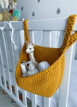 Nectarine Basket -We Are Knitters Sales crochet kit pima cotton baby decor nectarine basket en 03