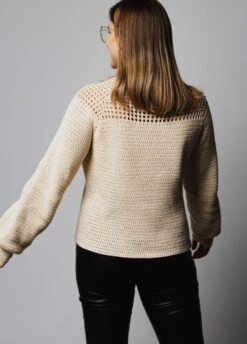 Cappuccino Sweater -We Are Knitters Sales crochet kit pima cotton capuccino sweater en 04