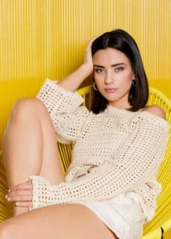 Vivace Sweater -We Are Knitters Sales crochet kit pima cotton vivace sweater en 01