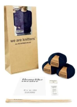 Homelike Sweater -We Are Knitters Sales homelike sweater kit navy baja