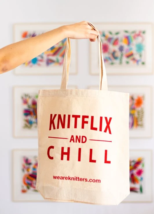 Tote Bag: Knitflix & Chill 3 Tote Bag: Knitflix & Chill