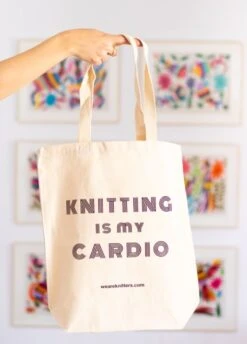 Tote Bag: Knitting Is My Cardio