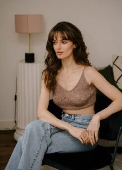 Kalen Twin Set -We Are Knitters Sales knitting kit baby alpaca bralette bolero top cardigan kalen twin set en 05