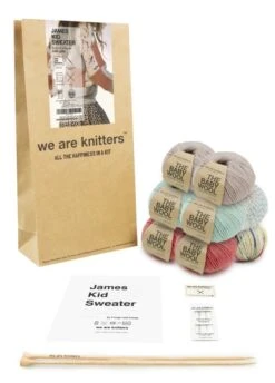 James Kid Sweater X @fringeandfrange -We Are Knitters Sales knitting kit baby alpaca james and beanie kid en 03