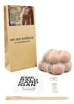 Emerald Cardigan -We Are Knitters Sales knitting kit bling bling esmerald cardigan salmon en 03