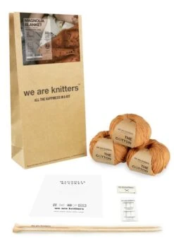 Magnolia Blanket By Morgane Mathieu -We Are Knitters Sales knitting kit cotton magnolia blanket en 04