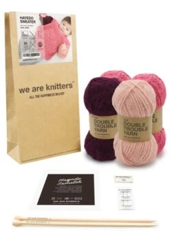 Hayedo Sweater -We Are Knitters Sales knitting kit double trouble yarn baby hayedo sweater en 03