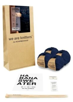 Habana Sweater -We Are Knitters Sales knitting kit easy breezy cotton bamboo habanna sweater navy en 03