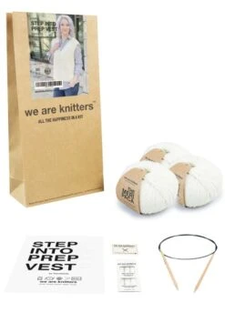 Step Into Prep Vest X @knitatude -We Are Knitters Sales knitting kit meripaca merino wool baby alpaca step into prep vest en 03
