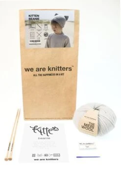 Kitten Beanie -We Are Knitters Sales knitting kit meriwool kitten beanie EN 03