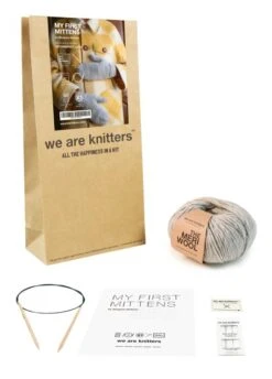 My First Mittens X @morganemathieu -We Are Knitters Sales knitting kit meriwool my first mittens en 03