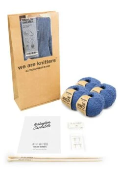 Babylon Sweater -We Are Knitters Sales knitting kit mixed yarn cotton wool babylon sweater en 03