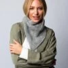 Emelie Bandana -We Are Knitters Sales knitting kit mohair wool scarf emelie bandana grey en 01 2