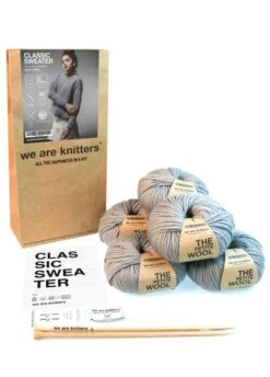 Classic Sweater -We Are Knitters Sales knitting kit petite wool classic sweater 03