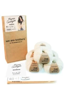 Mama Cardigan X @therealkrystenritter -We Are Knitters Sales knitting kit petite wool krysten ritter mama cardigan en 03