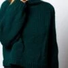 Maracuya Sweater -We Are Knitters Sales knitting kit petite wool maracuya sweater forest green en 01