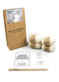 Mini Classic Sweater -We Are Knitters Sales knitting kit petite wool mini classic sweater EN 03