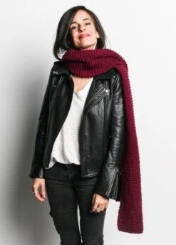 Morse Scarf -We Are Knitters Sales knitting kit petite wool morse scarf 01