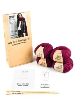 Morse Scarf -We Are Knitters Sales knitting kit petite wool morse scarf 03 1