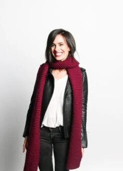 Morse Scarf -We Are Knitters Sales knitting kit petite wool morse scarf 05