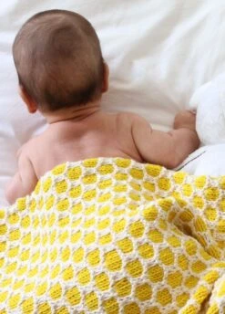 Bee Blanket -We Are Knitters Sales knitting kit pima cotton baby bee blanket EN 05