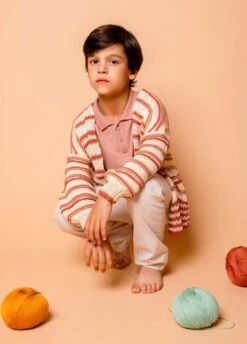 Banana Cardigan Kids - Summer Edition -We Are Knitters Sales knitting kit pima cotton banana cardigan kids en 04