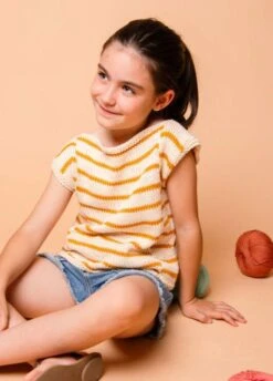 Pireo Tee Kids -We Are Knitters Sales knitting kit pima cotton pireo tee kids en 05