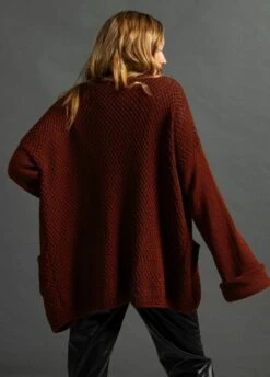 Tuesday Cardigan -We Are Knitters Sales knitting kit pima cotton tuesday cardigan dark copper en 04