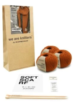 Soft Scarf -We Are Knitters Sales knitting kit squishy scarf wool soft scarf en 03