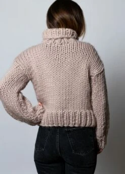 Lime Sweater -We Are Knitters Sales knitting kit wool lime sweater pearl en 04