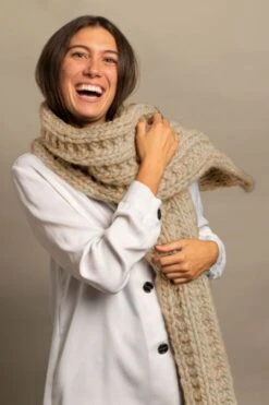Nico Scarf -We Are Knitters Sales knitting kit wool nico scarf 04 en2 1