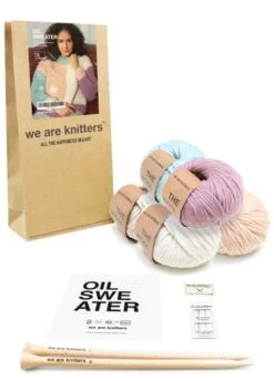 Oil Sweater -We Are Knitters Sales knitting kit wool oil sweater en 03