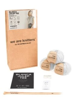 Blanca Julep Tee -We Are Knitters Sales knitting kits pima cotton blanca julep tee 03