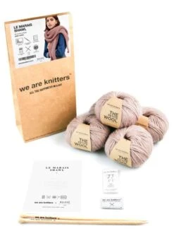 Le Marais Shawl -We Are Knitters Sales le marais shwal kit spotted mauve baja