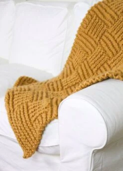 Sleepy Blanket -We Are Knitters Sales ocre knitting kit wool sleepy blanket en 05
