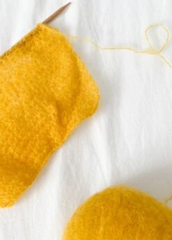 Touch Me Mohair Mustard -We Are Knitters Sales skeins knitting baby alpaca mohair mustard en 04