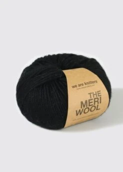 Meriwool 100% Merino Wool Superwash Black -We Are Knitters Sales skeins knitting meriwool merino wool black en 03b