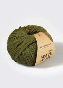 The Wave Wool Olive -We Are Knitters Sales skeins yarn knitting wool wave olive en 03