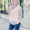 Step Into Prep Vest X @knitatude -We Are Knitters Sales step into prep vest millennial pink