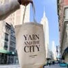 Tote Bag: Yarn And The City -We Are Knitters Sales tote bag yarn and the city 01 web